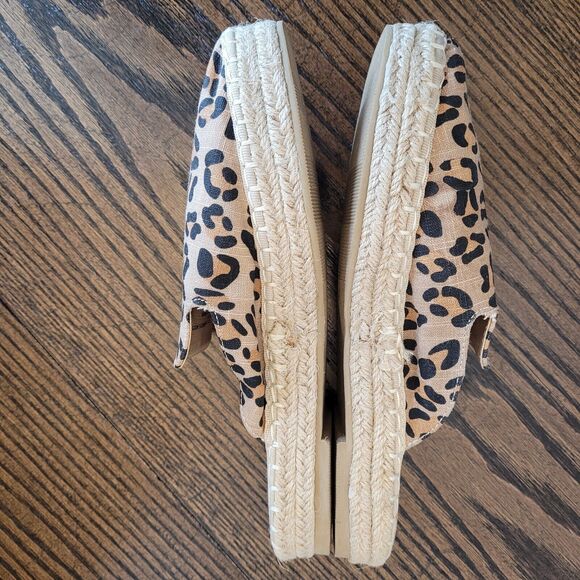 Francescas Espadrille shoe slip On Slide 8 Leopard - Picture 11 of 13